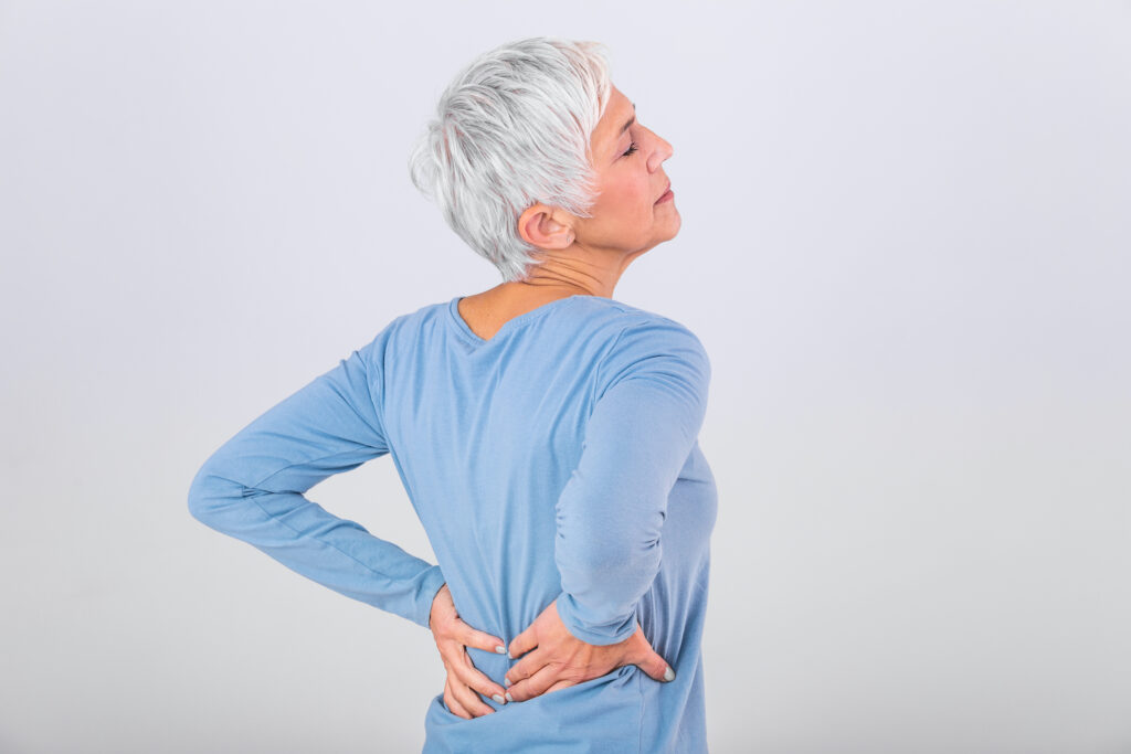 Matur Woman suffering from lower back pain